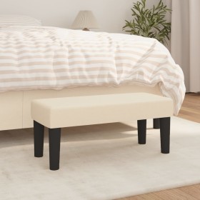 Banco de tela color crema 70x30x30