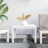 Mesa de jardín PP blanco 59x47x40
