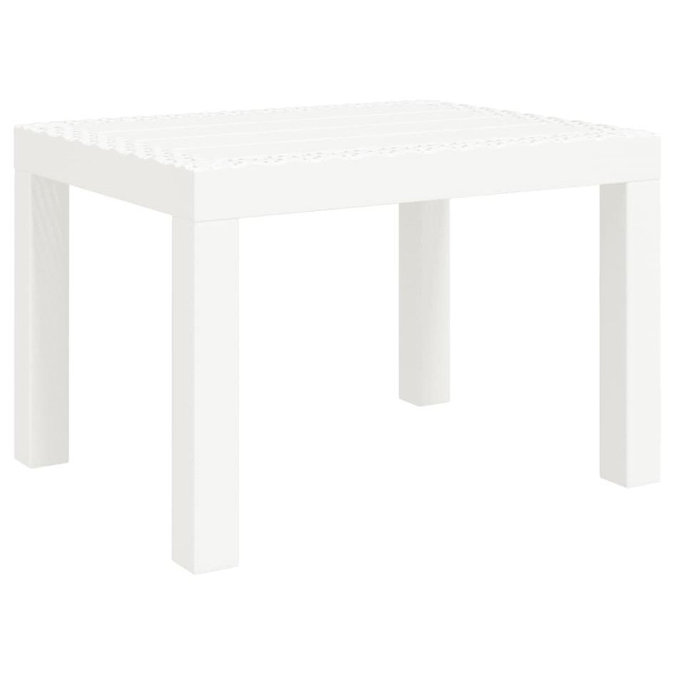 Mesa de jardín PP blanco 59x47x40