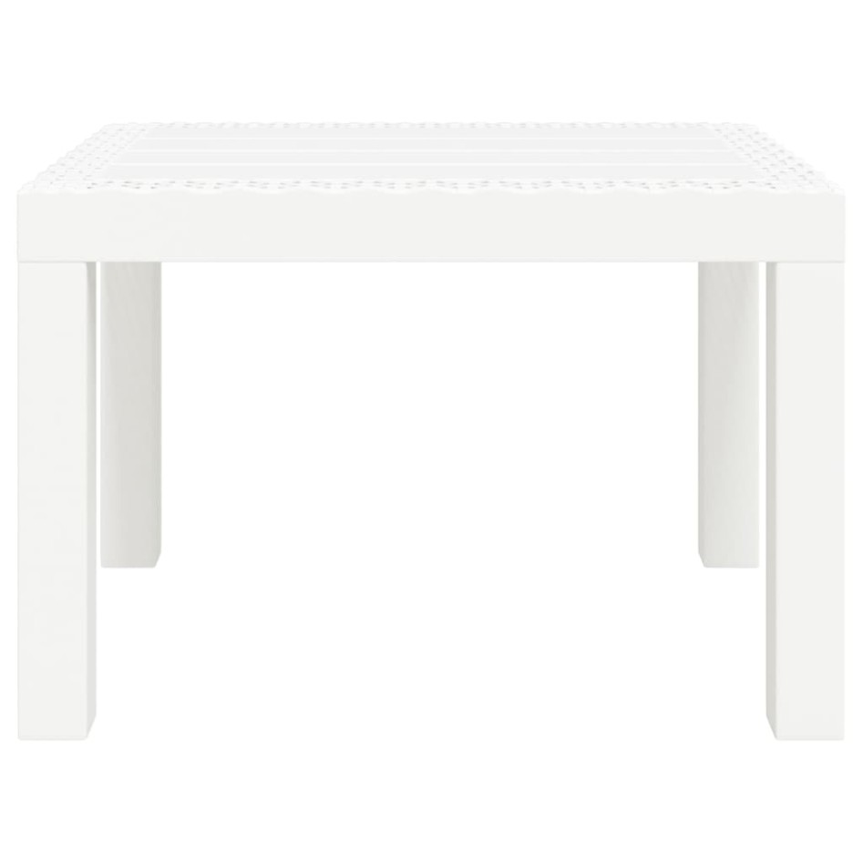 Mesa de jardín PP blanco 59x47x40