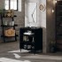 Aparador de madera contrachapada negro 57x35x70