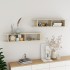 Estantes de pared 2 uds contrachapado roble Sonoma 105x18x20