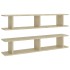 Estantes de pared 2 uds contrachapado roble Sonoma 105x18x20