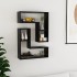 Estantes de pared 2 uds madera contrachapada negro 50x15x50