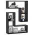 Estantes de pared 2 uds madera contrachapada negro 50x15x50