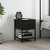 Mesita de noche madera de ingeniería negra 34x35,5x45