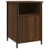 Mesita de noche madera contrachapada marrón roble 40x42x60