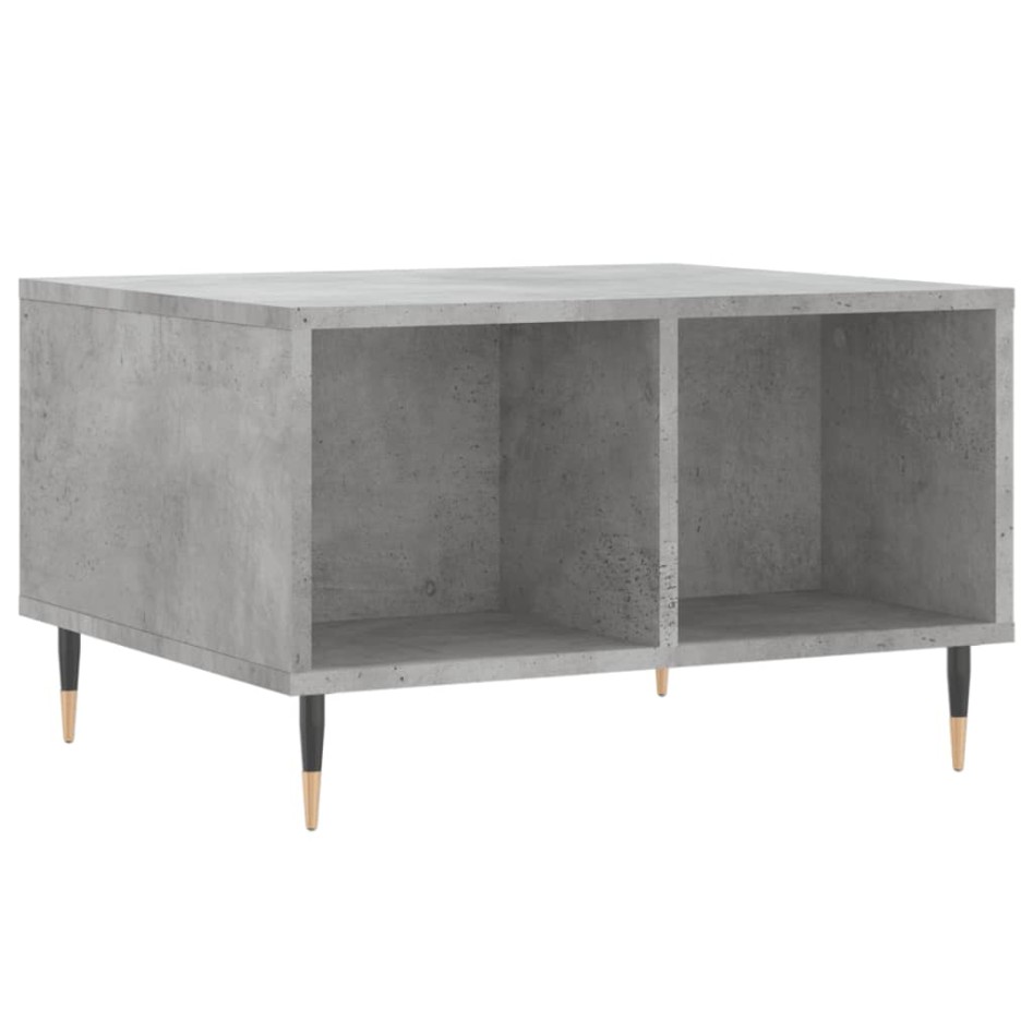 Mesa de centro madera contrachapada gris hormigón 60x50x36,5
