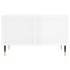 Mesa de centro madera contrachapada blanco brillo 60x50x36,5