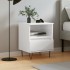 Mesita de noche madera contrachapada blanco brillo 40x35x50