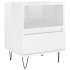 Mesita de noche madera contrachapada blanco brillo 40x35x50