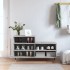 Mueble zapatero madera contrachapada gris hormigón 102x36x60
