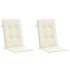 Cojín silla de jardín respaldo alto 2 uds tela crema