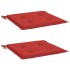 Cojines de silla de jardín 2 uds tela Oxford rojo 50x50x3
