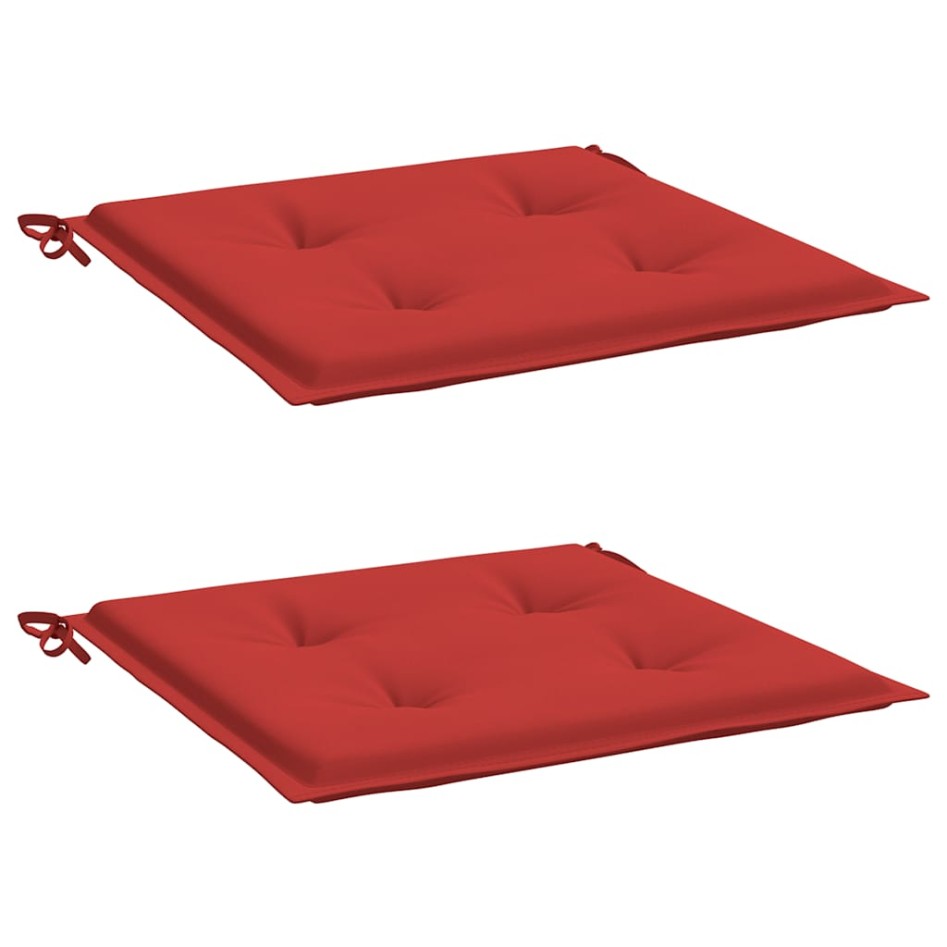 Cojines de silla de jardín 2 uds tela Oxford rojo 50x50x3