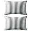 Cojines para exterior a rayas 60x40 cm gris 2 unidades