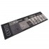Alfombra de cocina lavable terciopelo negro café 45x150