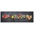 Alfombra de cocina lavable terciopelo dibujo especias 60x180