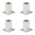Anclajes para postes 4 unidades metal galvanizados 71