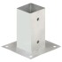 Anclajes para postes 4 unidades metal galvanizados 71