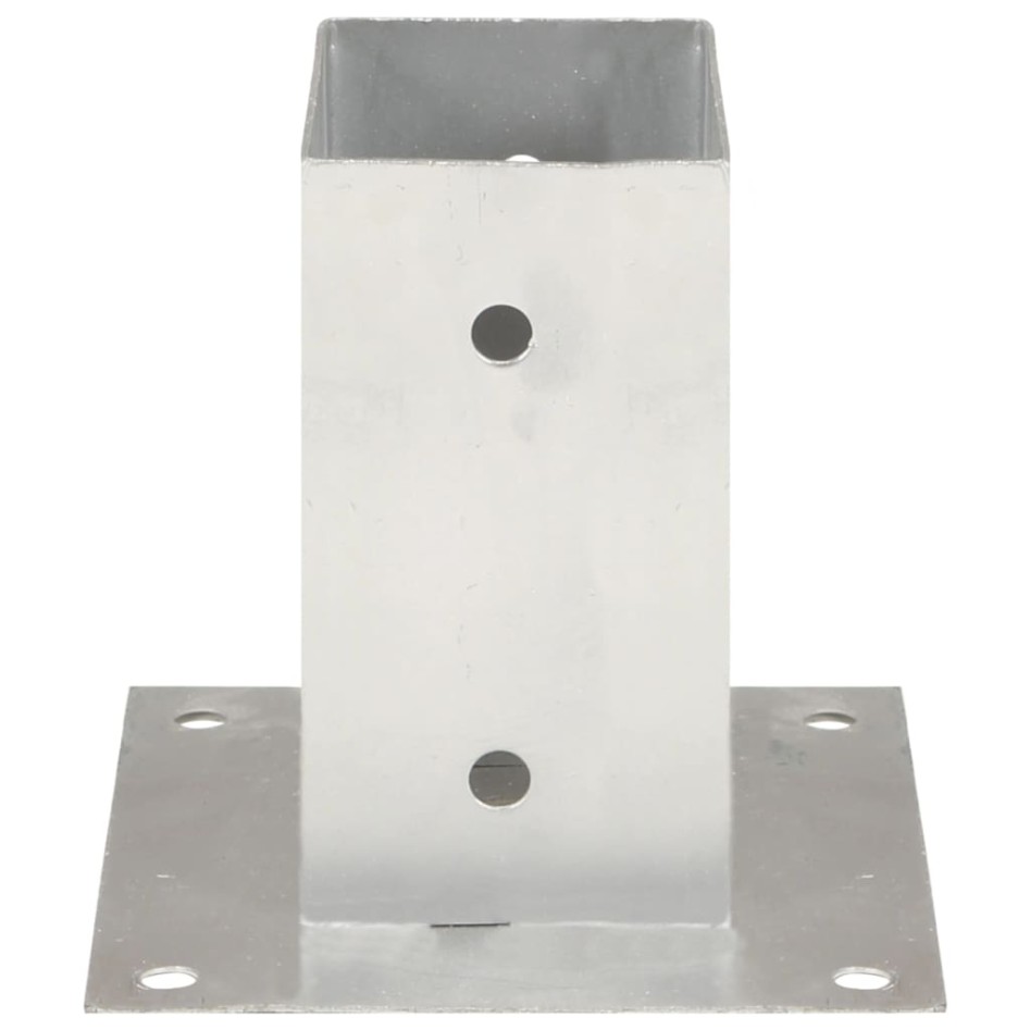 Anclajes para postes 4 unidades metal galvanizados 71