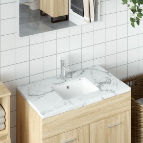 Lavabo de baño rectangular cerámica blanco 36x31,5x16,5