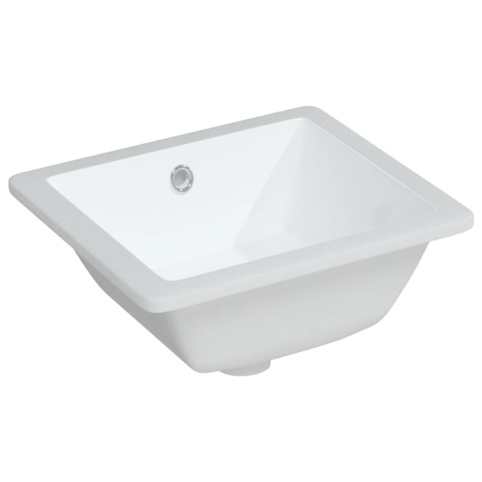 Lavabo de baño rectangular cerámica blanco 36x31,5x16,5