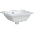 Lavabo de baño rectangular cerámica blanco 36x31,5x16,5
