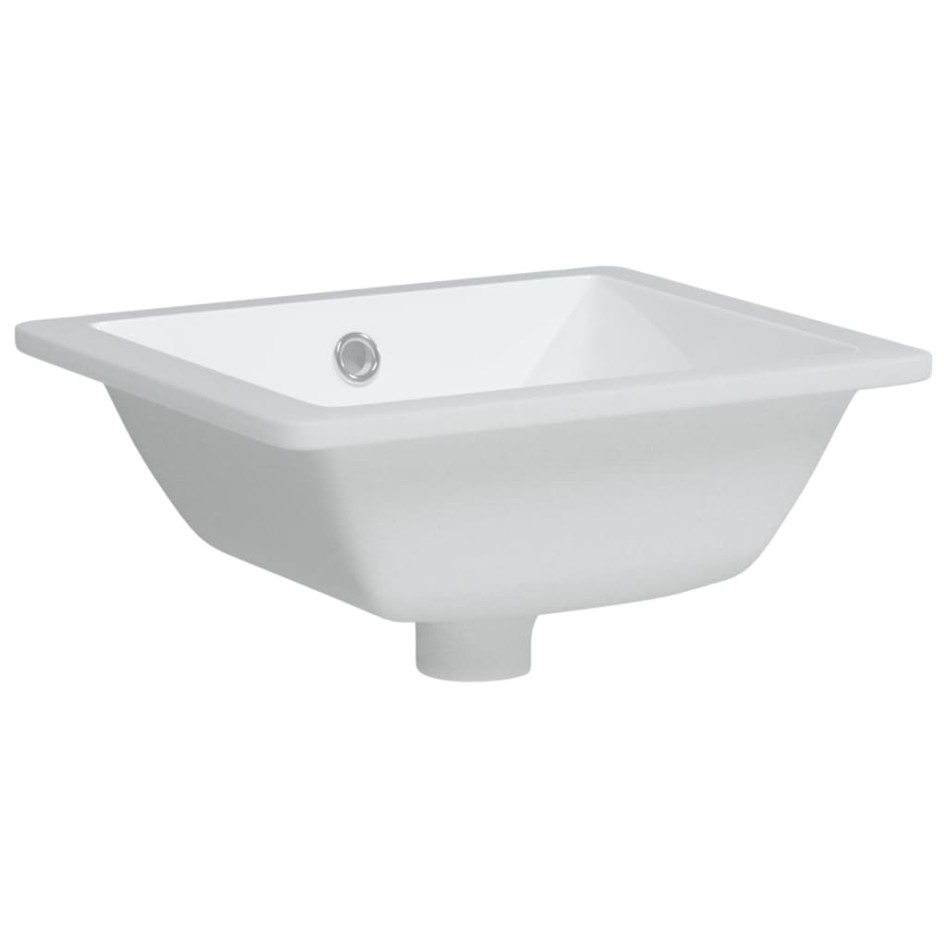 Lavabo de baño rectangular cerámica blanco 36x31,5x16,5