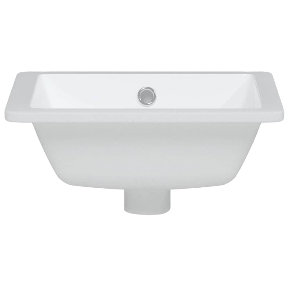 Lavabo de baño rectangular cerámica blanco 36x31,5x16,5