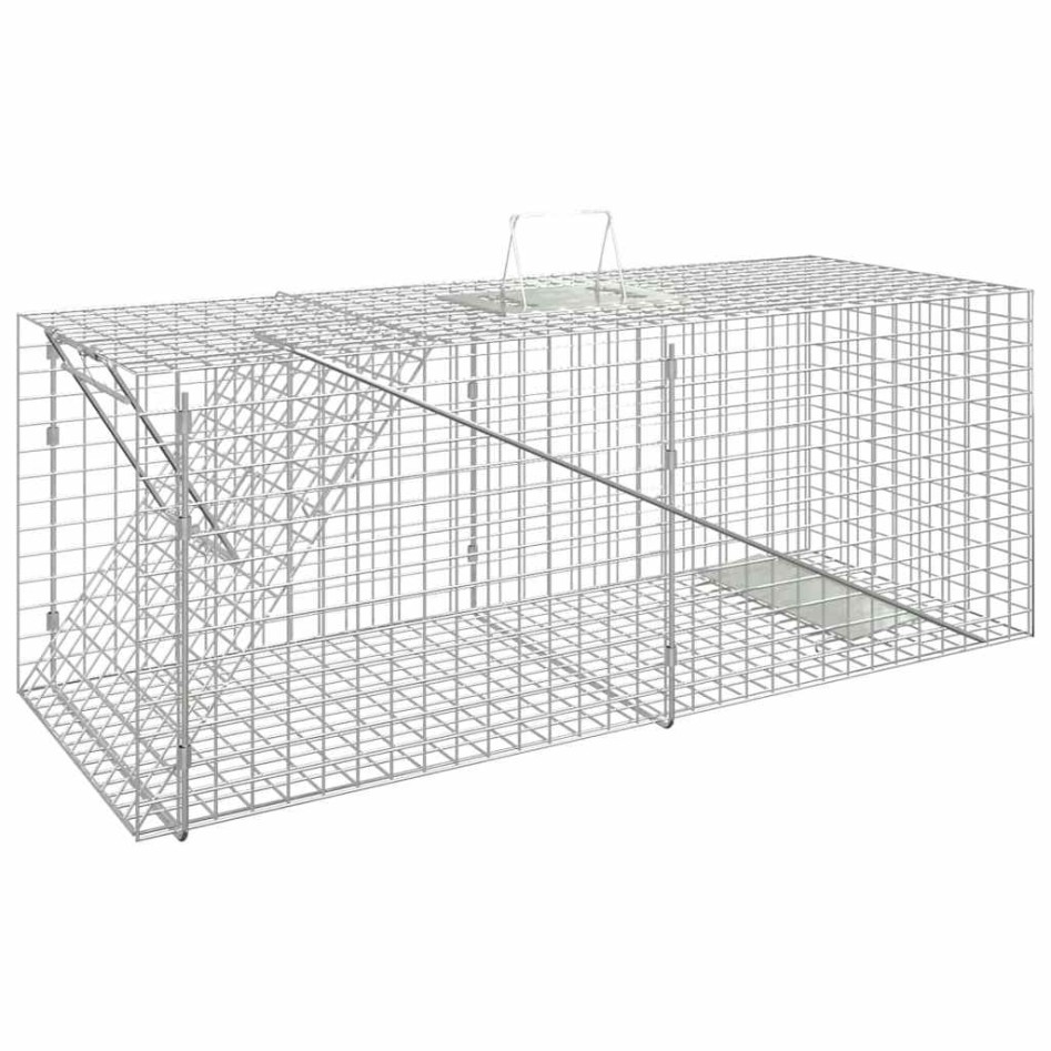 Trampa para animales hierro galvanizado 64,5x25x26,5