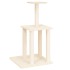 Rascador para gatos con postes de sisal color crema 85,5