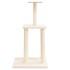 Rascador para gatos con postes de sisal color crema 85,5