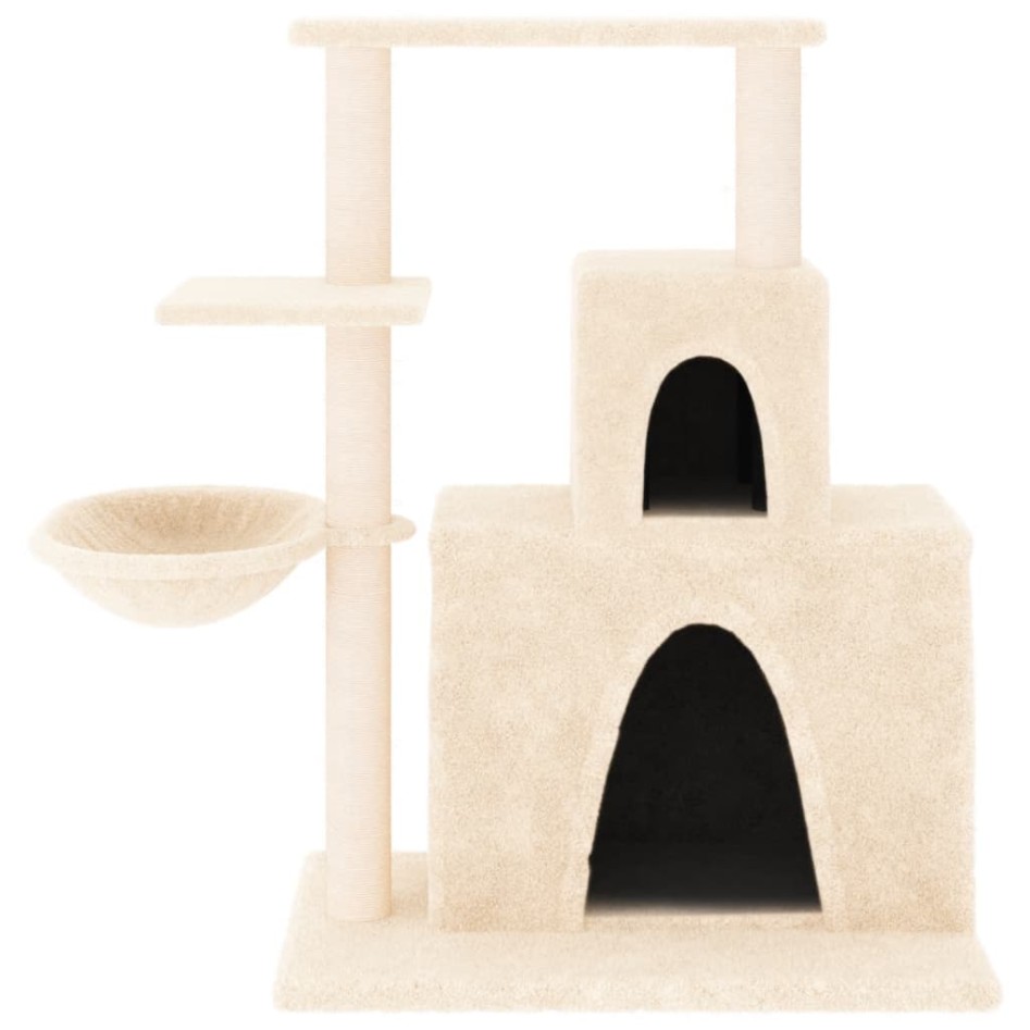 Rascador para gatos con postes de sisal color crema 83