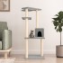 Rascador para gatos con postes de sisal gris claro 123