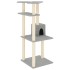 Rascador para gatos con postes de sisal gris claro 123