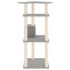 Rascador para gatos con postes de sisal gris claro 123