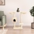 Rascador para gatos con postes para rascar color crema 82