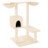 Rascador para gatos con postes para rascar color crema 82