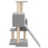 Rascador para gatos con postes de sisal gris claro 82