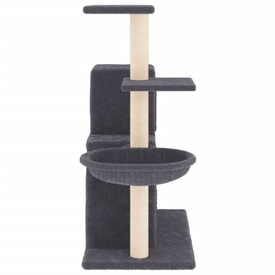 Rascador para gatos con postes de sisal gris oscuro 83