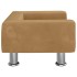 Cama para perros de terciopelo marrón 50x40x26,5
