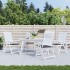 Cojines silla de jardín 4 uds tela Oxford antracita 50x50x3