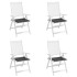 Cojines silla de jardín 4 uds tela Oxford antracita 50x50x3