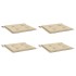 Cojines de silla de jardín 4 uds tela Oxford beige 50x50x3
