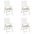 Cojines de silla de jardín 4 uds tela Oxford beige 50x50x3