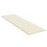 Cojín de tumbona de tela Oxford crema 200x60x3