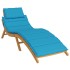 Cojín de tumbona de tela Oxford azul 186x58x3