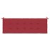 Cojín de banco de jardín tela Oxford rojo tinto 150x50x3