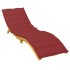Cojín de tumbona de tela Oxford rojo tinto 200x50x3